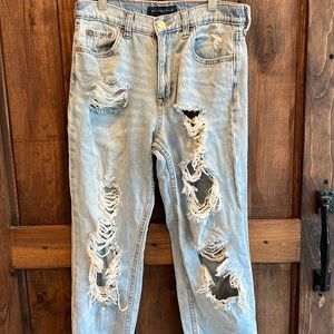 Aeropostale high rise distressed mom jeans - Size 4